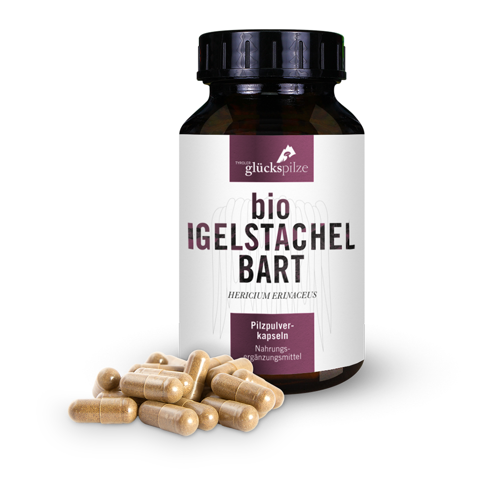 Bio Igelstachelbart (Hericium) Pulver Kapseln 120 Stk