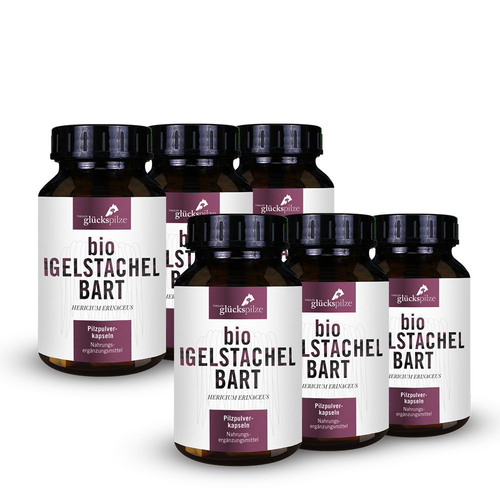 Bio Igelstachelbart (Hericium) Pulver Kapseln 120 Stk