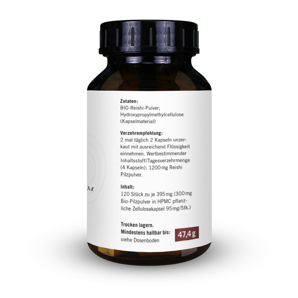 Bio Reishi (Gandoderma lucidum) Pulver Kapseln 120 Stk