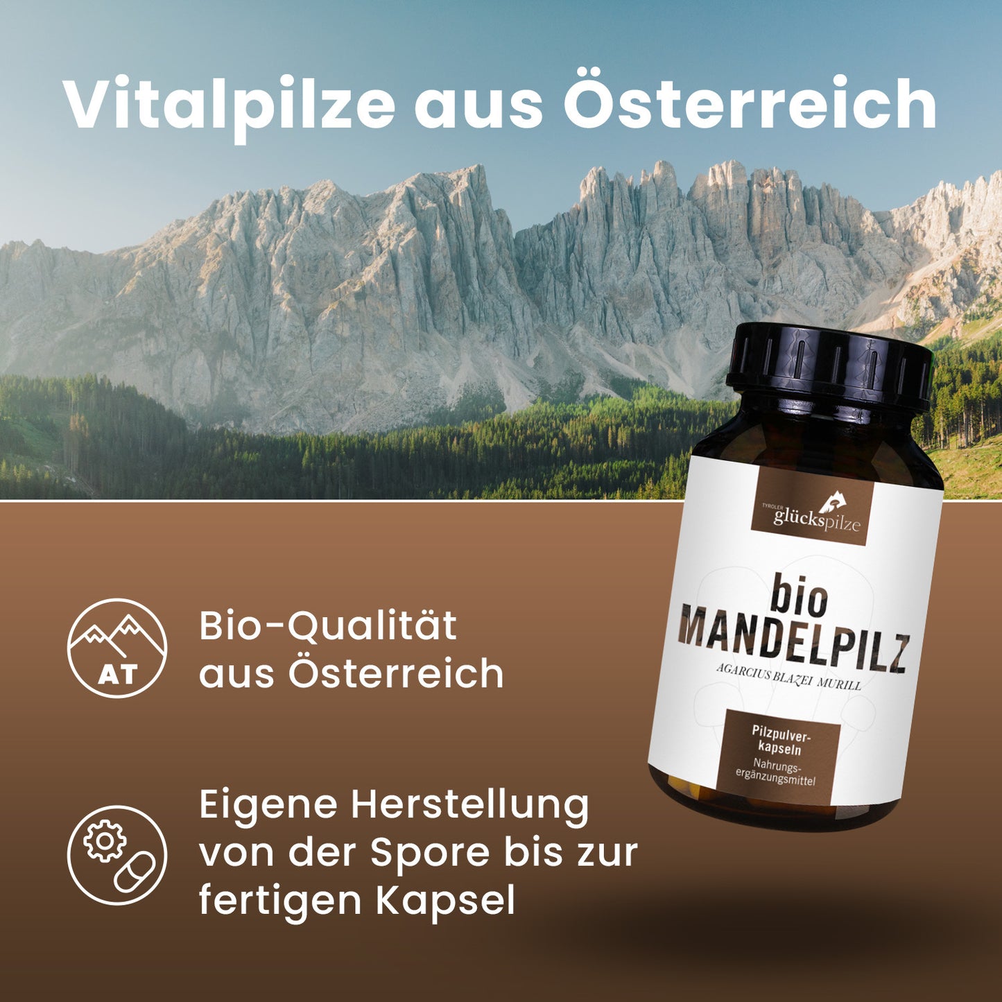 Bio Mandelpilz (ABM) Pulver Kapseln 120 Stk