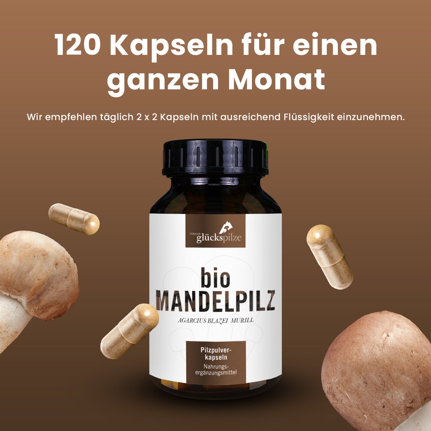 Bio Mandelpilz (ABM) Pulver Kapseln 120 Stk