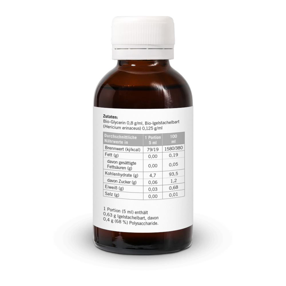 Bio Igelstachelbart (Hericium) Flüssigextrakt 100 ml