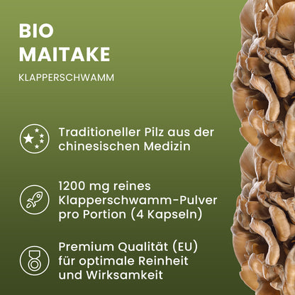 Bio Maitake Pulver Kapseln 120 Stk