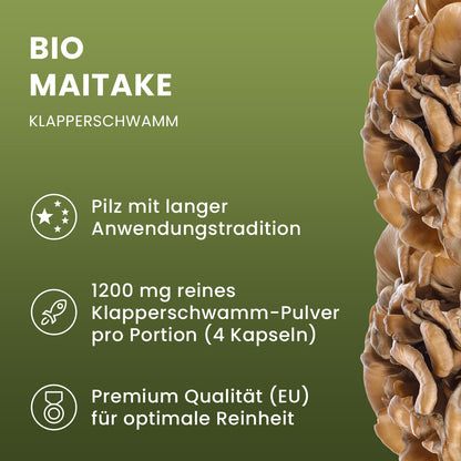 Bio Maitake Pulver Kapseln 120 Stk